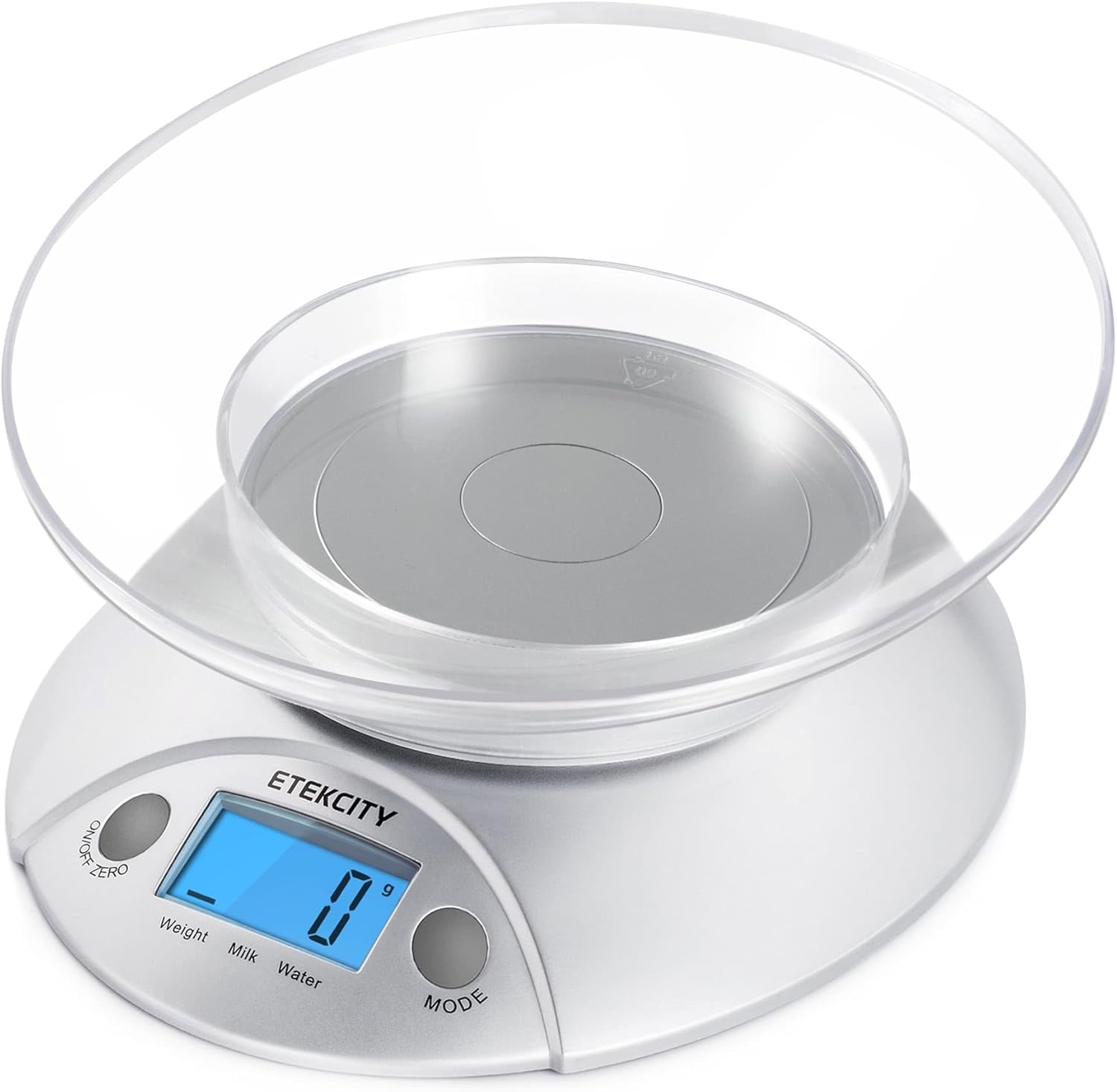 Báscula de Cocina Digital Etekcity 0.1g con Bowl – Acero Inoxidable, 11lb/5kg – Gramos y Onzas para Repostería, Cocina, Dieta y Preparación de Comidas